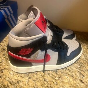 Nike Air Jordan High-Top Sneakers - Black, Red, Gray